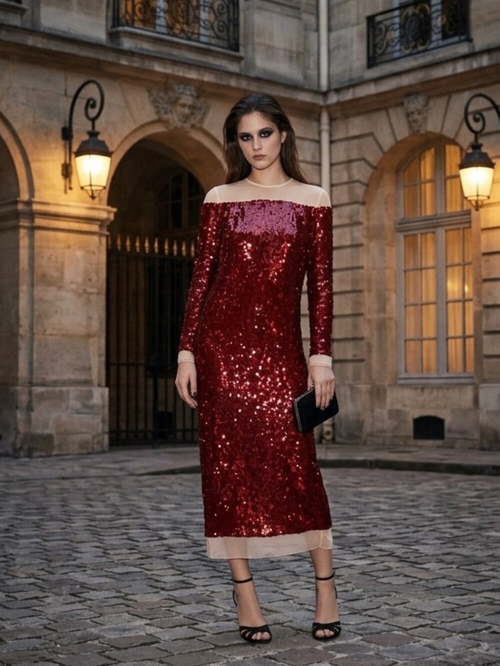 Nwt Zara LIMITED EDITION- BLOGGER'S FAVE! SEQUIN CHIFFON DRESS ZW COLLECTION O